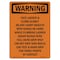 Signmission OSHA WARNING Sign, Face Ladder & Climb Slowly Do, 14in X 10in Rigid Plastic, 10" W, 14" L, Portrait OS-WS-P-1014-V-13177 - alternate 1
